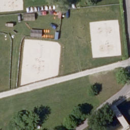 Sand Volleyball Court — aerial view