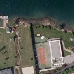 Sand Volleyball Court — aerial view