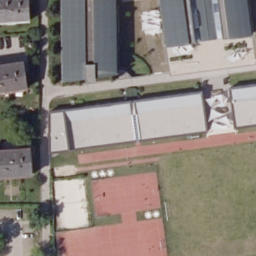 Sand Volleyball Court — aerial view