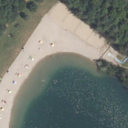 Sand Volleyball Court — aerial view