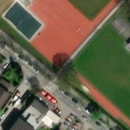 Sand Volleyball Court — aerial view