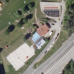 Sand Volleyball Court — aerial view
