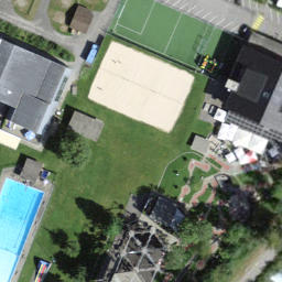 Sand Volleyball Court — aerial view