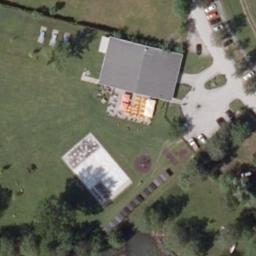 Sand Volleyball Court — aerial view