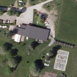 Sand Volleyball Court — aerial view