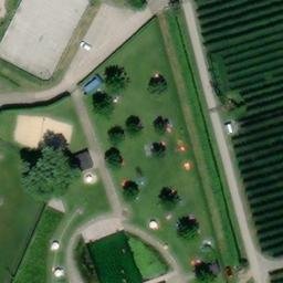 Sand Volleyball Court — aerial view