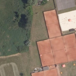 Sand Volleyball Court — aerial view