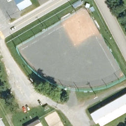 Sainte-Hénédine Beach Volleyball Court — aerial view