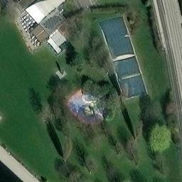 Sand Volleyball Court — aerial view