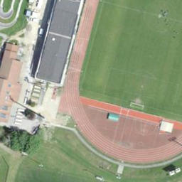 Sand Volleyball Court — aerial view