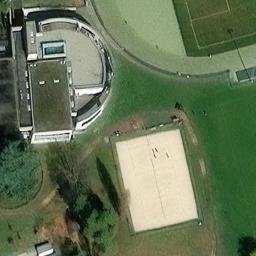 Sand Volleyball Court — aerial view