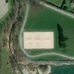 Sand Volleyball Court — aerial view