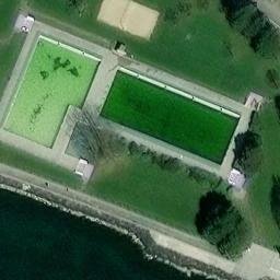Sand Volleyball Court — aerial view
