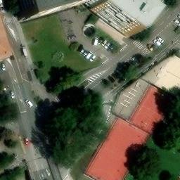 Sand Volleyball Court — aerial view