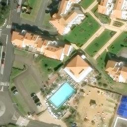 Sand Volleyball Court — aerial view
