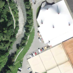 Sand Volleyball Court — aerial view