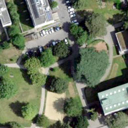 Sand Volleyball Court — aerial view