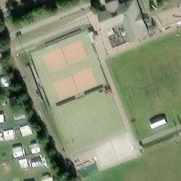 Sand Volleyball Court — aerial view