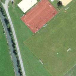 Sand Volleyball Court — aerial view