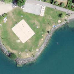 Sand Volleyball Court — aerial view
