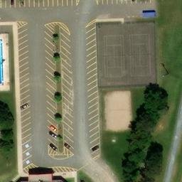 East Florenceville Beach Volleyball Court — aerial view