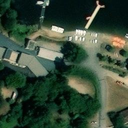Sand Volleyball Court — aerial view