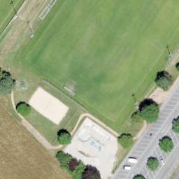 Sand Volleyball Court — aerial view