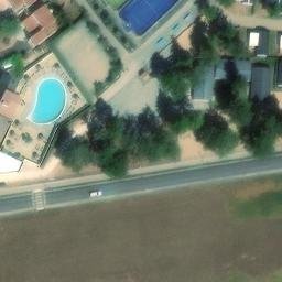 Sand Volleyball Court — aerial view