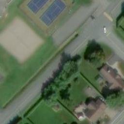 Sainte-Justine Beach Volleyball Court — aerial view