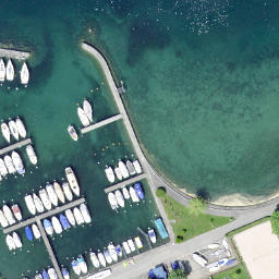 Beach-volley Riviera — aerial view