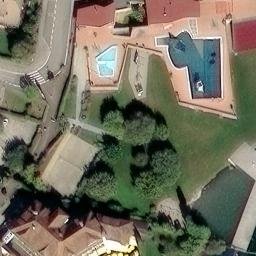 Sand Volleyball Court — aerial view