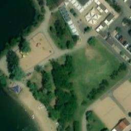Sand Volleyball Court — aerial view