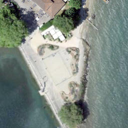 Sand Volleyball Court — aerial view