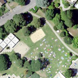 Sand Volleyball Court — aerial view