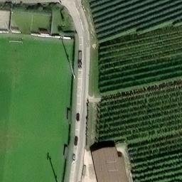 Sand Volleyball Court — aerial view