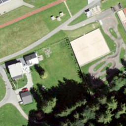 Sand Volleyball Court — aerial view