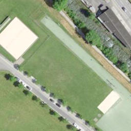 Sand Volleyball Court — aerial view