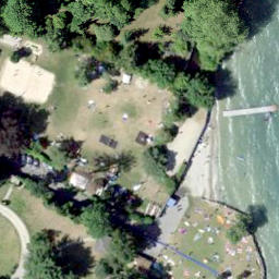 Sand Volleyball Court — aerial view