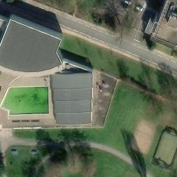Sand Volleyball Court — aerial view