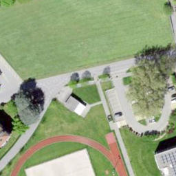 Sand Volleyball Court — aerial view