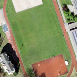 Sand Volleyball Court — aerial view
