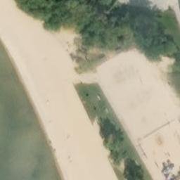 North Bay Beach Volleyball Court #4 — aerial view