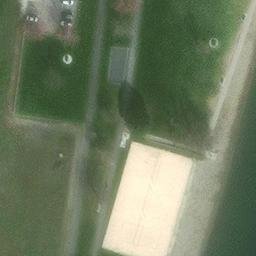Sand Volleyball Court in Richland, WA — aerial view