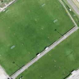 Grass Volleyball Court — aerial view
