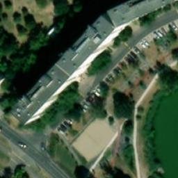 Sand Volleyball Court — aerial view
