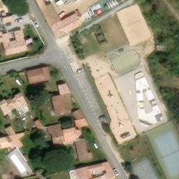 Sand Volleyball Court — aerial view
