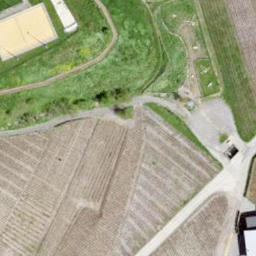 Sand Volleyball Court — aerial view