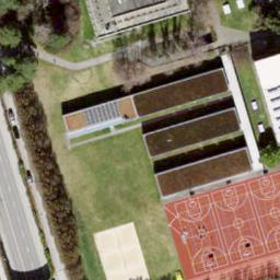 Sand Volleyball Court — aerial view
