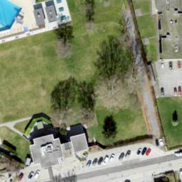 Sand Volleyball Court — aerial view