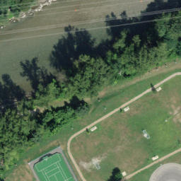 Sand Volleyball Court — aerial view